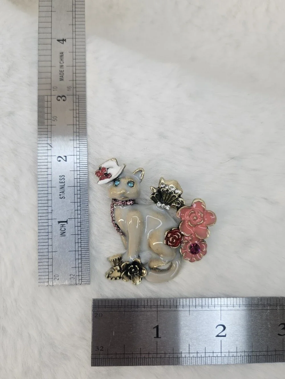 Vintage Style Cat Brooch Pin NWOT